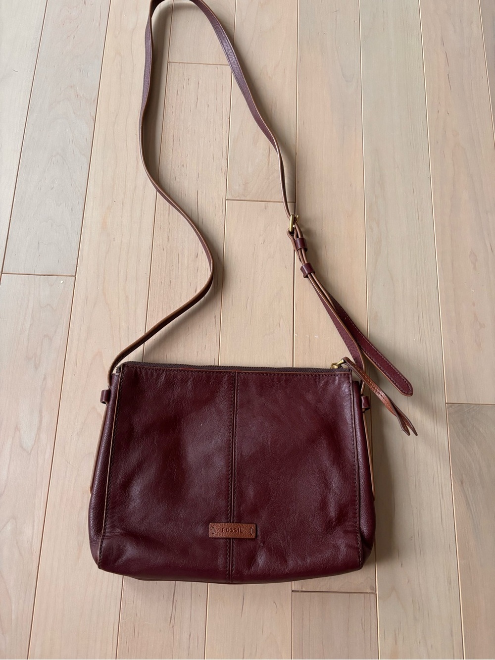 Fossil Felicity Leather Crossbody Bag - Burgundy / Wine